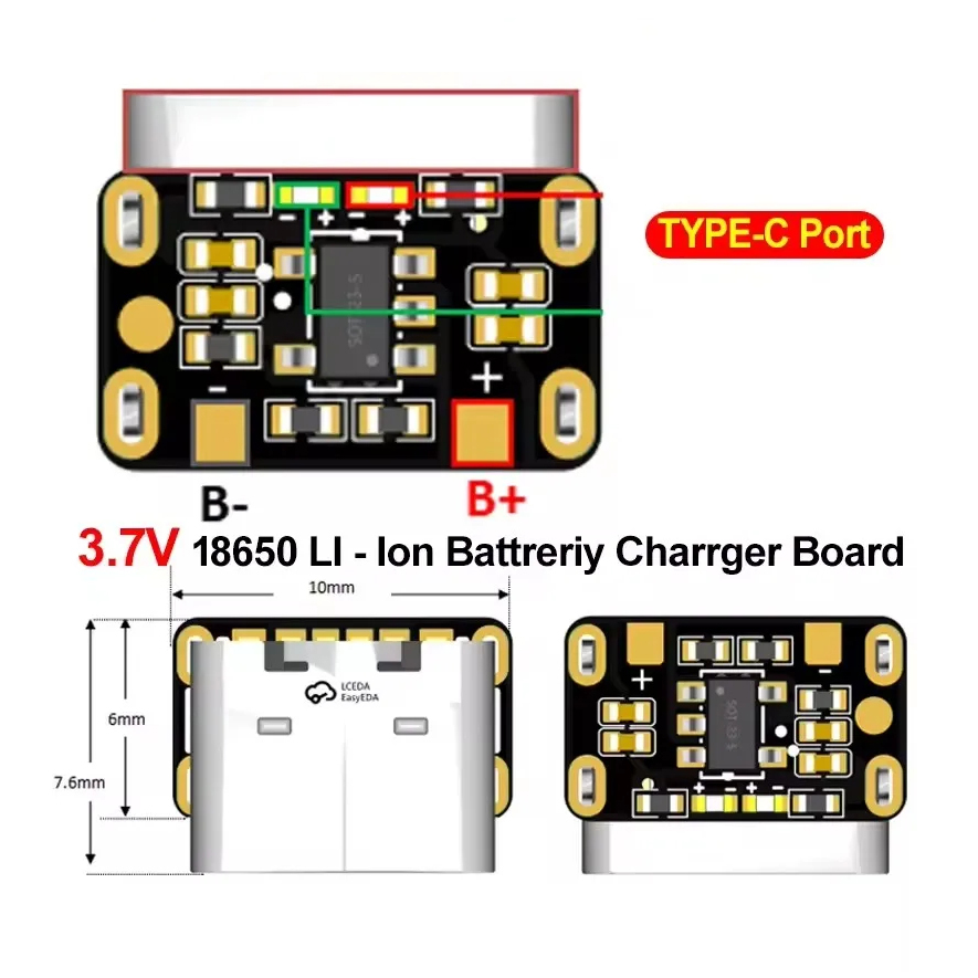 1-50PCS Type-C 18650 리튬 배터리 충전 - Modular Power Supply 리뷰 및 가격