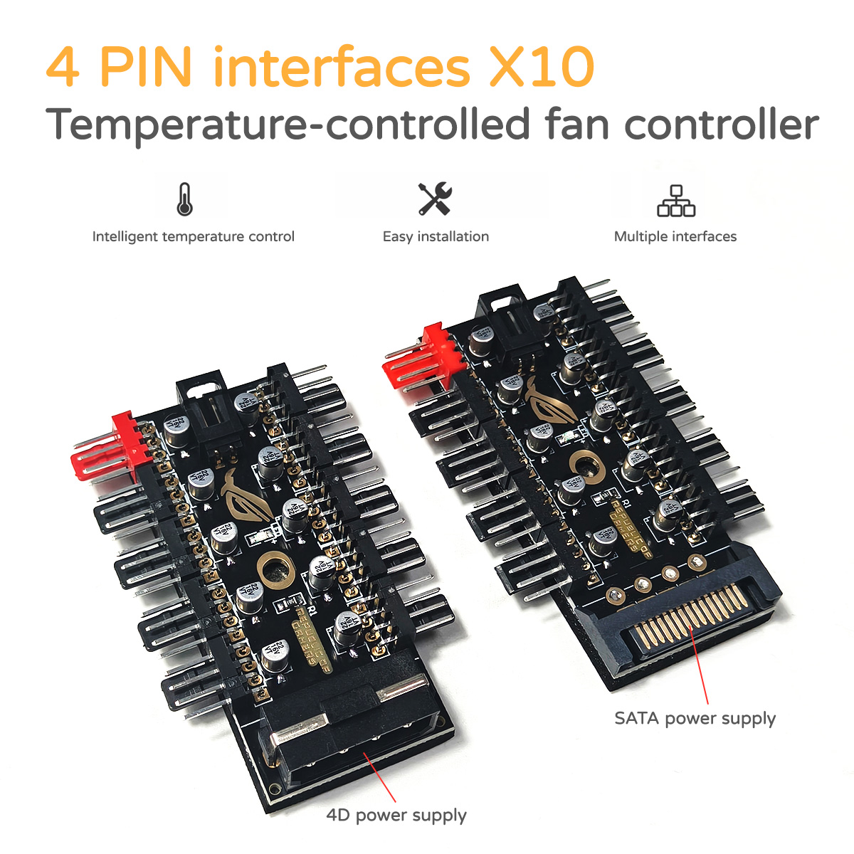 12V 4핀 PWM 팬 컨트롤러 허브, 10방향 팬 분 - Pc Power Supply 리뷰 및 가격