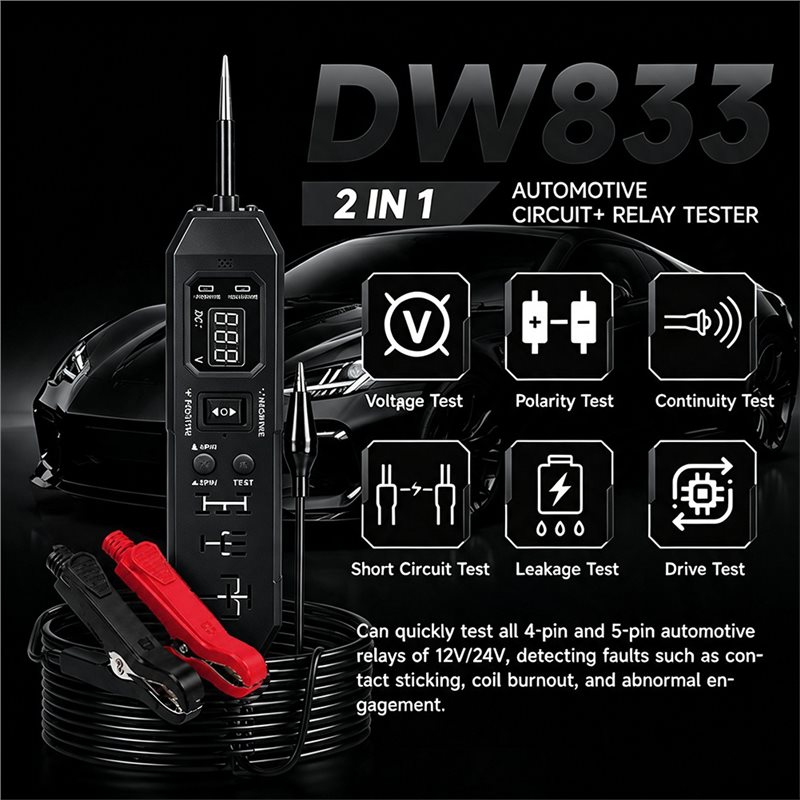 신형 자동차 릴레이 테스터, 차량용 디지털 회로 테스터 - Power Supply Tester 리뷰 및 가격