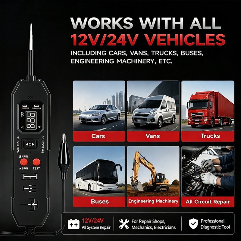 신형 자동차 릴레이 테스터, 차량용 디지털 회로 테스터 - Power Supply Tester 리뷰 및 가격